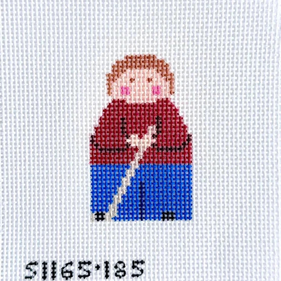 Red Hockey Stitch-It Angel Needlepoint Canvas