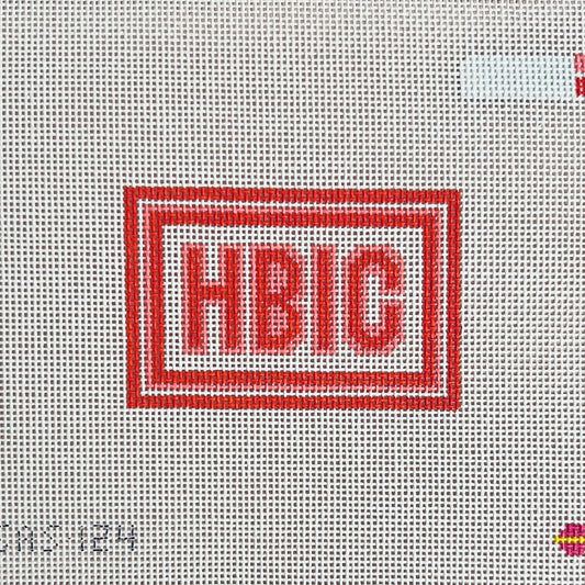 Pink Mini HBIC Needlepoint Canvas