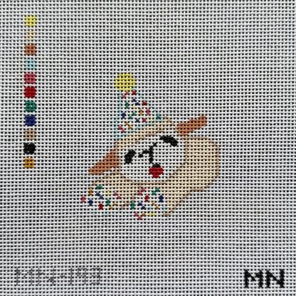Birthday Lamb Dog Toy Needlepoint Canvas