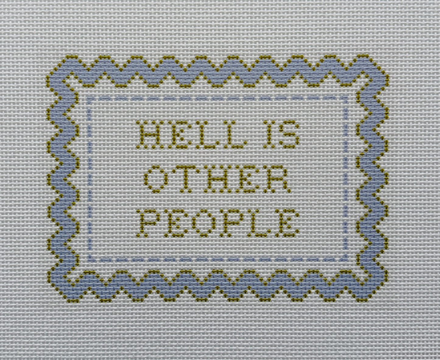 Hell is Other People Needlepoint Canvas