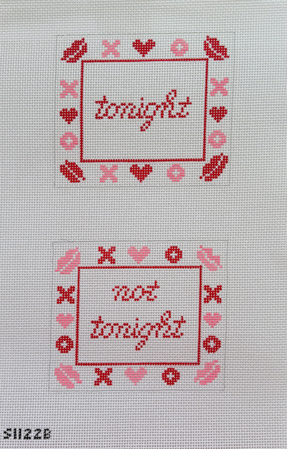 Red Tonight / Not Tonight Needlepoint Canvas