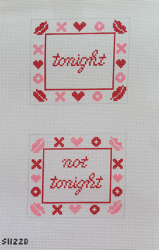 Red Tonight / Not Tonight Needlepoint Canvas