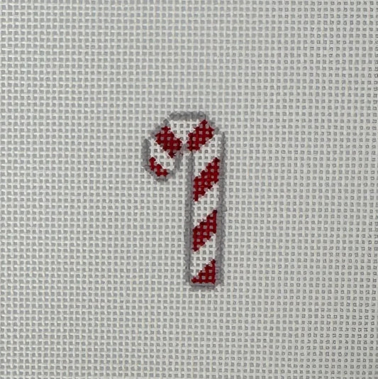 Mini Red Candy Cane Needlepoint Canvas