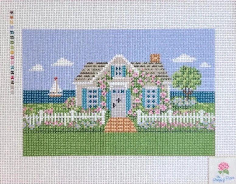 Nantucket Cottage Needlepoint Canvas