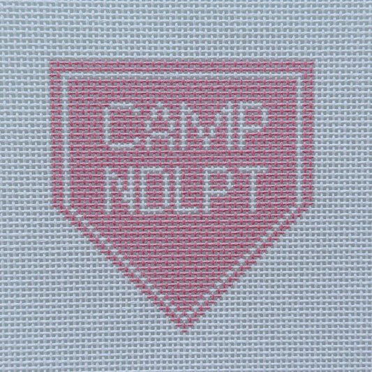 Light Pink Camp NDLPT Bag Charm Needlepoint Canvas