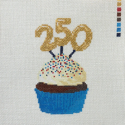 USA 250th Cupcake Needlepoint Canvas