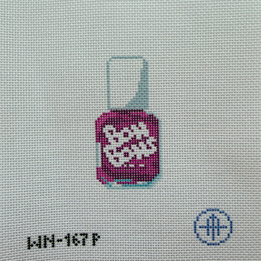 Magenta Bon Bons Nail Polish Needlepoint Canvas