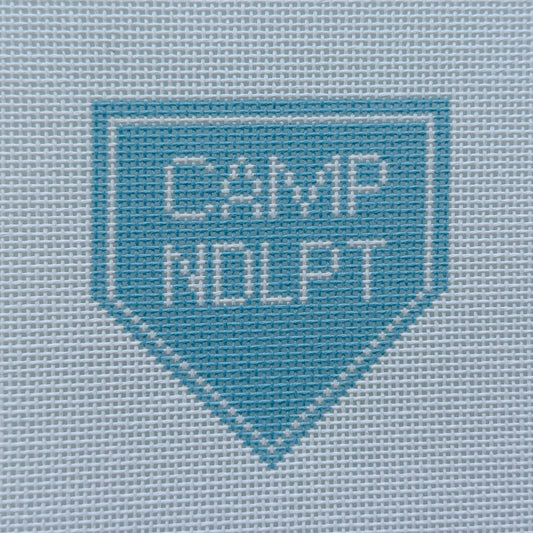 Light Blue Camp NDLPT Bag Charm Needlepoint Canvas