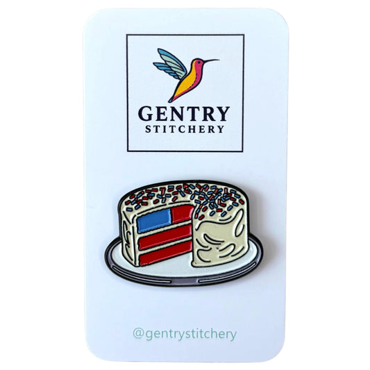 American Flag Cake Needle Minder