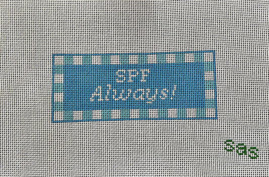 Blue SPF Always Needlepoint Canvas