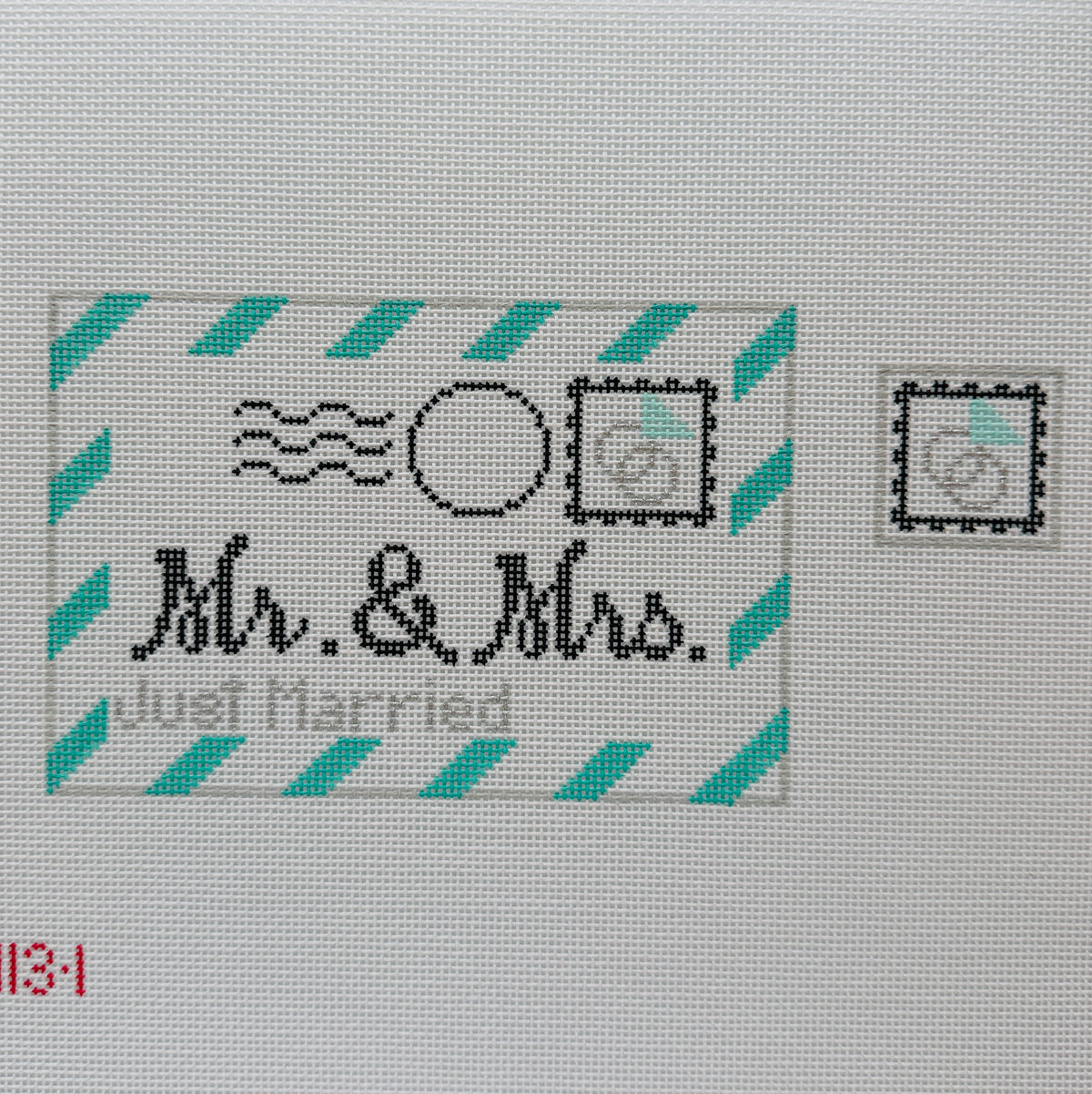 Mr. and Mrs. Letter Needlepoint Canvas