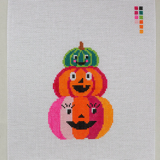 Funky Pumpkins Needlepoint Canvas