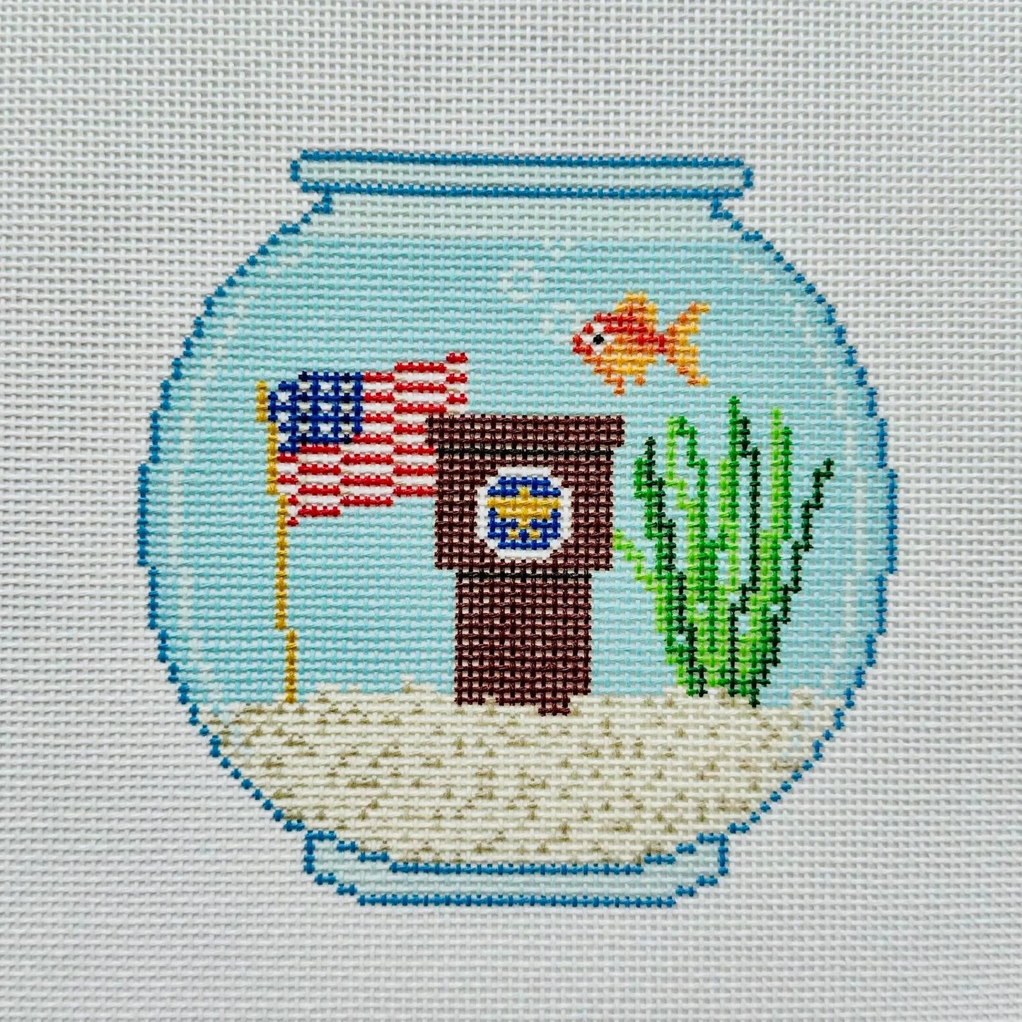 Gail the Press Secretary Fish Needlepoint Canvas