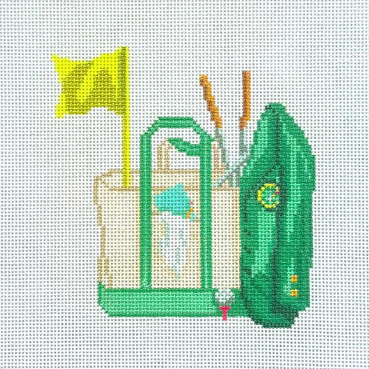 Master of One Golf Boat Tote Needlepoint Canvas