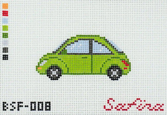Green Buggy Car Needlepoint Canvas