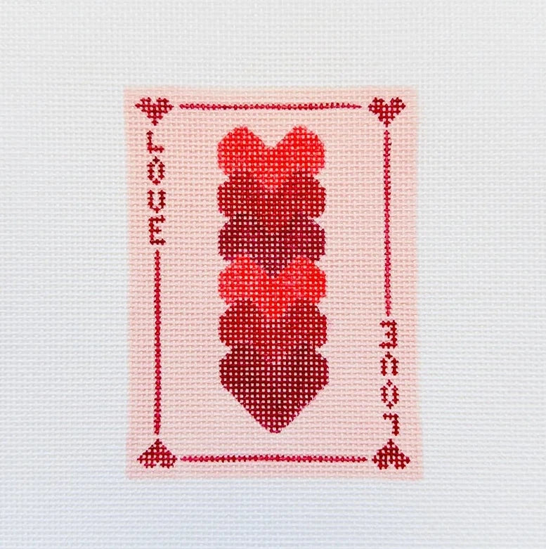 Love Card Hearts Needlepoint Canvas