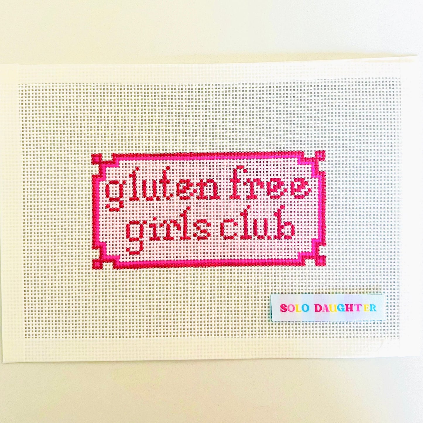 Gluten Free Girls Club Needlepoint Canvas