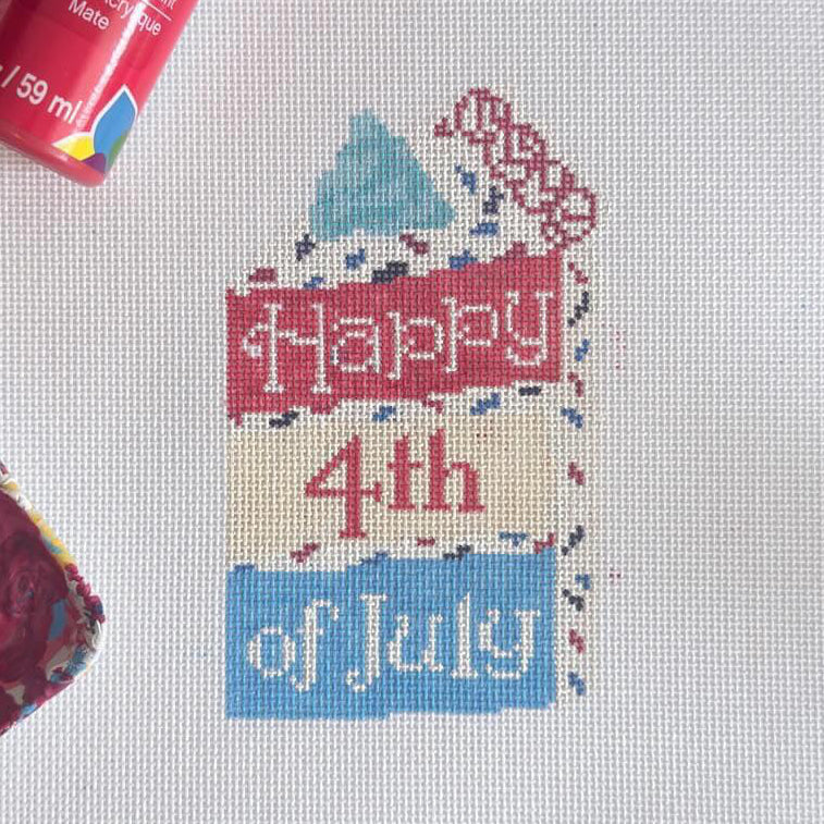 4th of July Cake Needlepoint Canvas