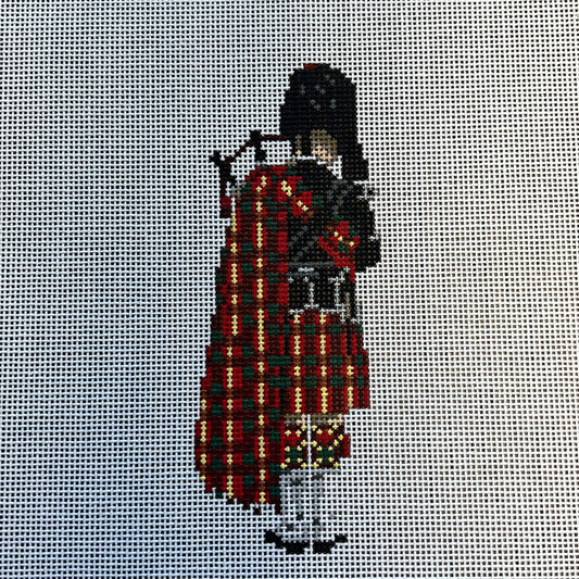 Bagpiper Back Needlepoint Canvas