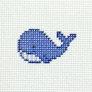 Little Blue Whale Needlepoint Canvas