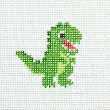 Tiny T Rex Needlepoint Canvas