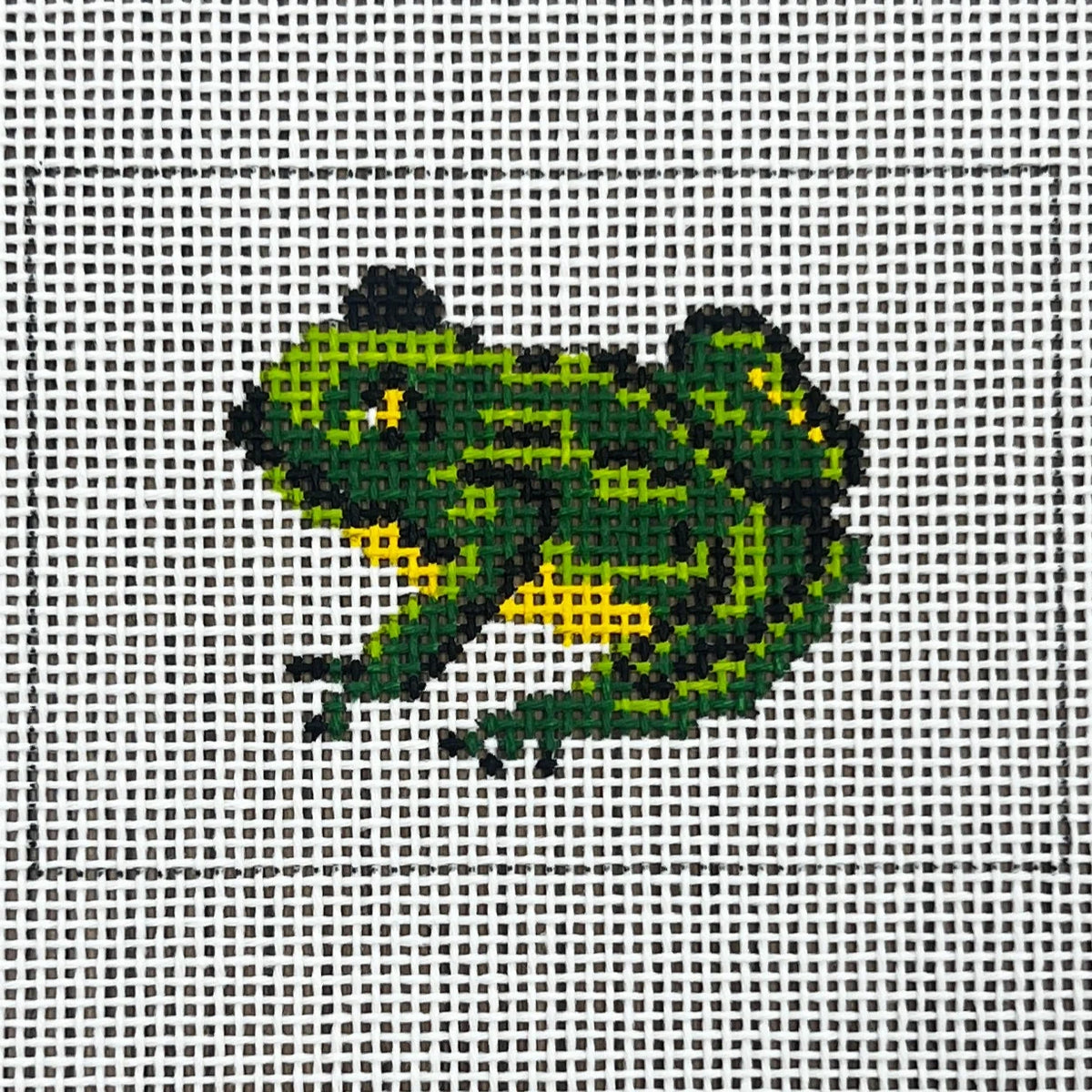 Frog Luggage Tag Needlepoint Canvas