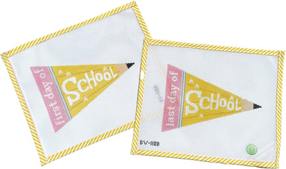 Back to School Pencil Bundle - First Day and Last Day Needlepoint Canvas