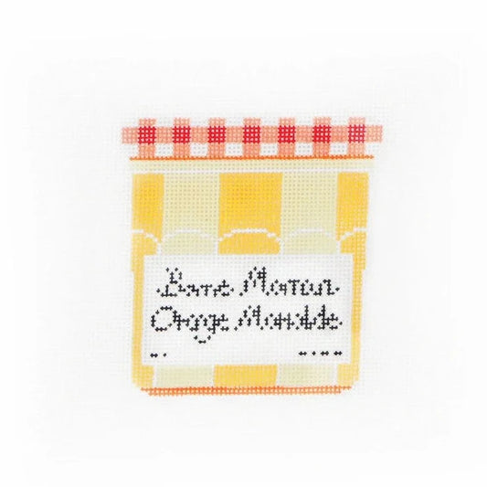 Jam Jar - Orange Marmalade Needlepoint Canvas