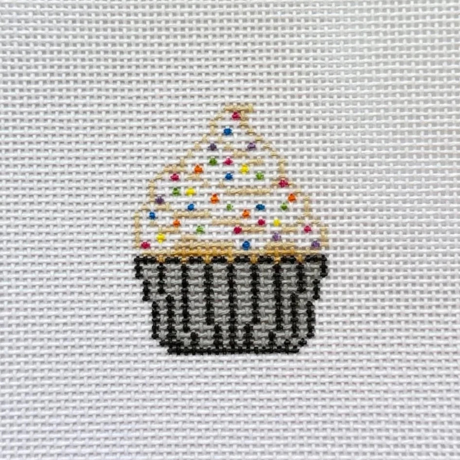 Mini Sprinkles Cupcake Needlepoint Canvas