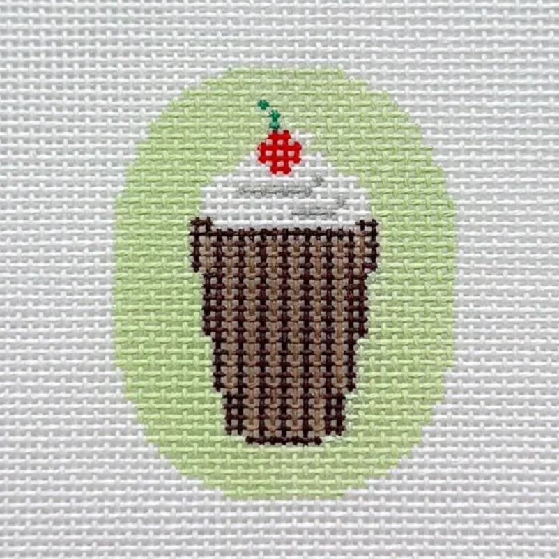 Mini Chocolate Milkshake Needlepoint Canvas