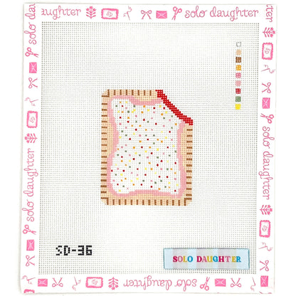 Strawberry Poptart Needlepoint Canvas