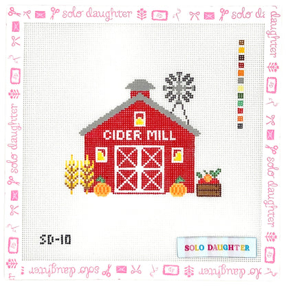 Cider Mill Needlepoint Canvas