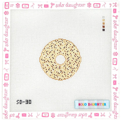 Multi-Piece 3D Everything Bagel Needlepoint Canvas