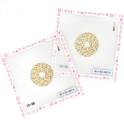 Multi-Piece 3D Everything Bagel Needlepoint Canvas