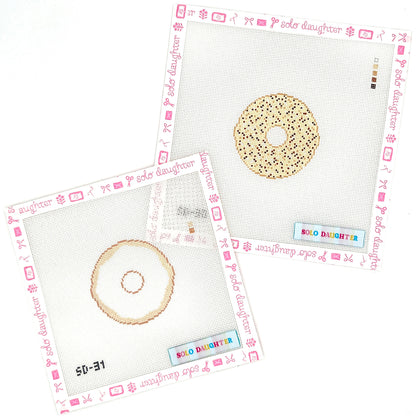 Multi-Piece 3D Everything Bagel Needlepoint Canvas