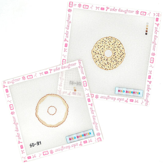 Multi-Piece 3D Everything Bagel Needlepoint Canvas