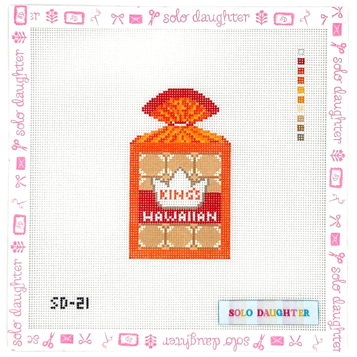 Hawaiian Rolls Needlepoint Canvas