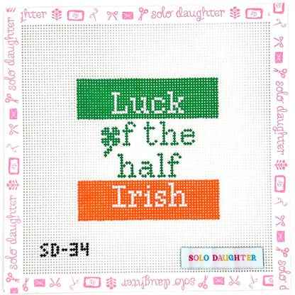 Luck of the Half Irish Needlepoint Canvas