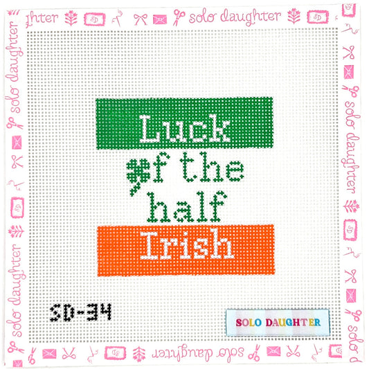 Luck of the Half Irish Needlepoint Canvas