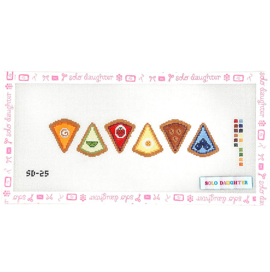 Pie Slices (Key Chain or Bookmark) Needlepoint Canvas