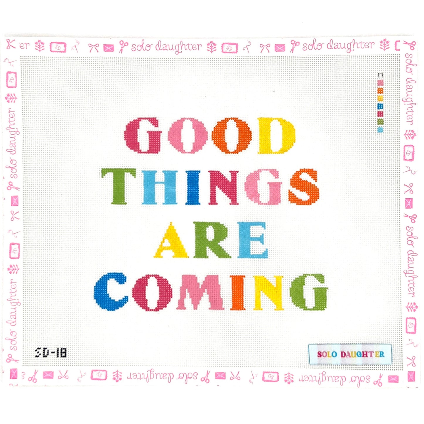 Good Things Are Coming Collab With Rachel Mae Smith Needlepoint Canvas