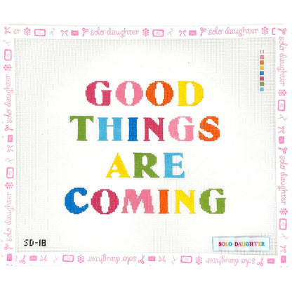 Good Things Are Coming Collab With Rachel Mae Smith Needlepoint Canvas