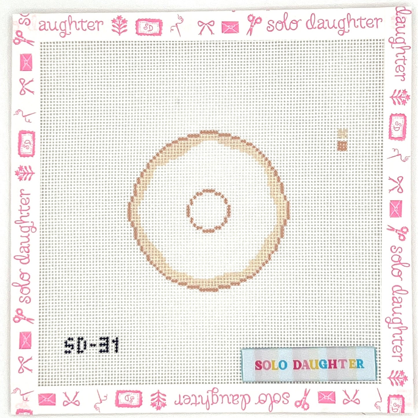 Multi-Piece 3D Everything Bagel Needlepoint Canvas