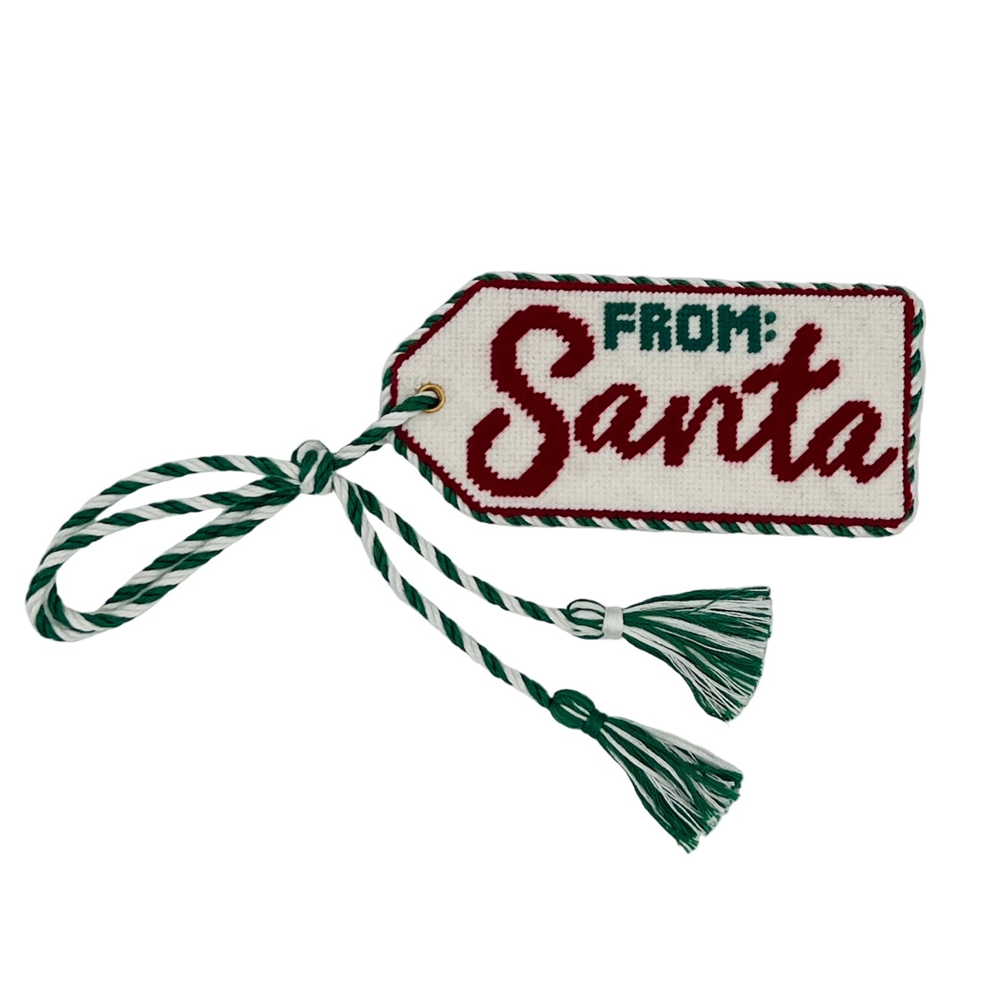 From Santa Gift Tag Needlepoint Canvas