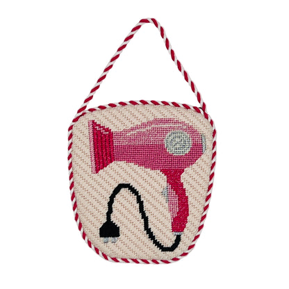 Pink Hair Dryer Needlepoint Canvas