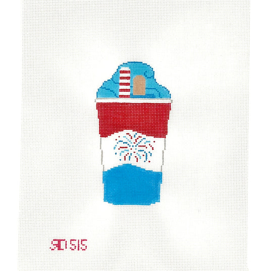 Fireworks Cup Needlepoint Canvas