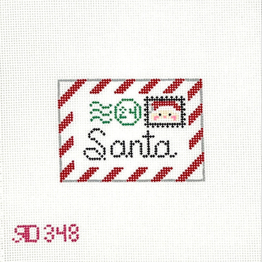 Santa Letter Luggage Tag Needlepoint Canvas
