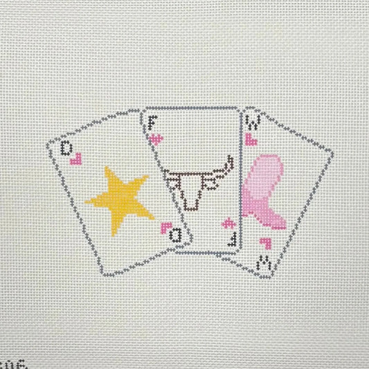 Dallas / Fort Worth Playing Cards Needlepoint Canvas