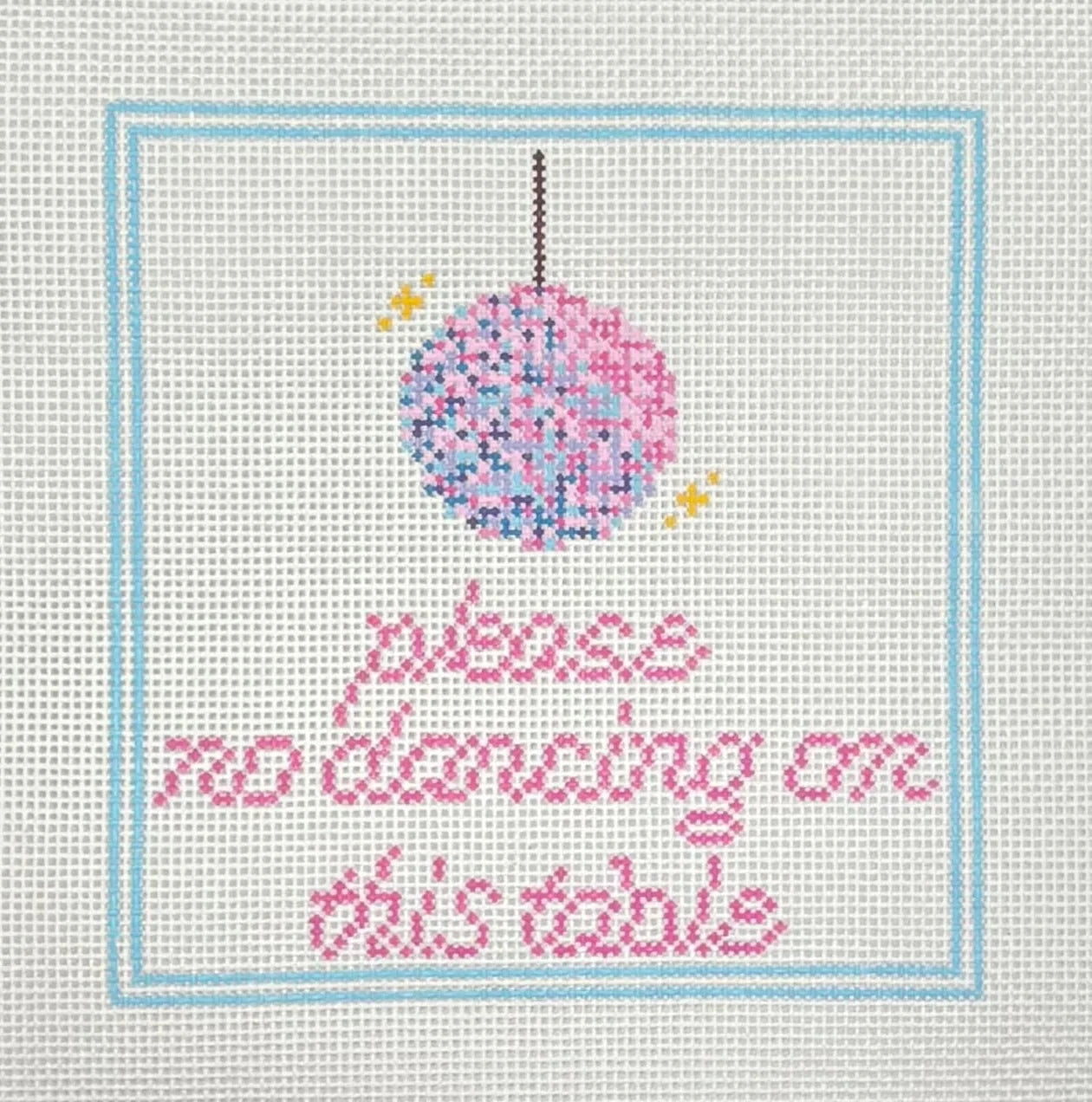 Please No Dancing Needlepoint Canvas