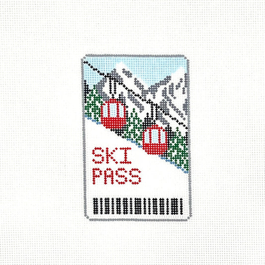 Ski Pass Needlepoint Canvas
